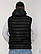 ТОП ПРОДАЖІВ Чоловіча жилетка з капюшоном чорна, фото 2