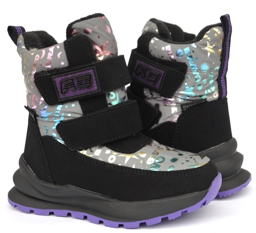 Дитячі зимові черевики для дівчинки на овчині ТОМ М 10735F рожеві. Розмір 28,30