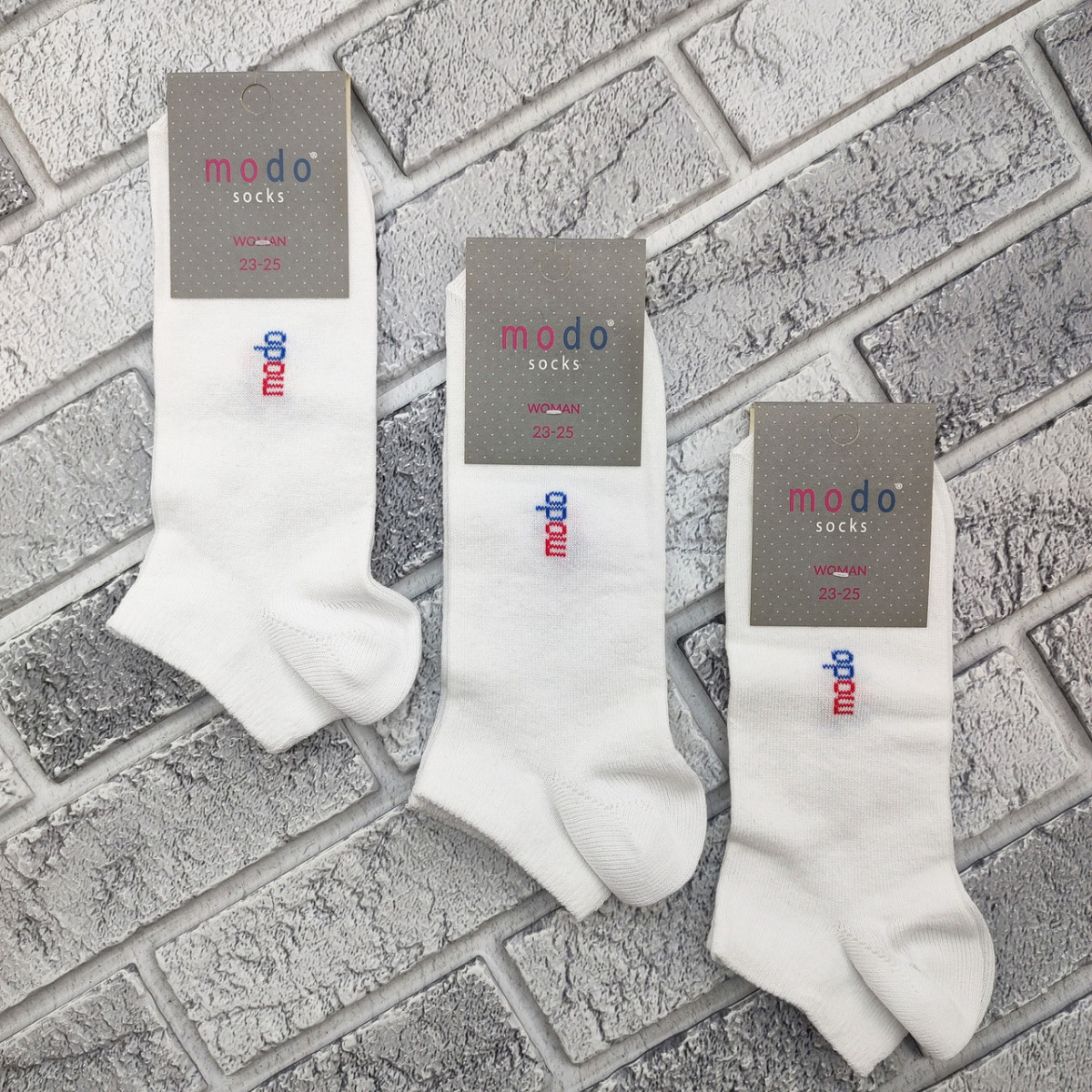 Шкарпетки жіночі короткі весна/осінь р.23-25 білі MODO SOCKS 30038241