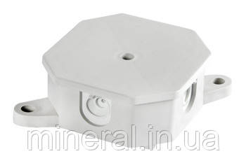 Коробка монтажна  e.db.stand.r2.85x85x35K з клемником, 85х85х35 мм, IP 44, Р 2, зовнішня