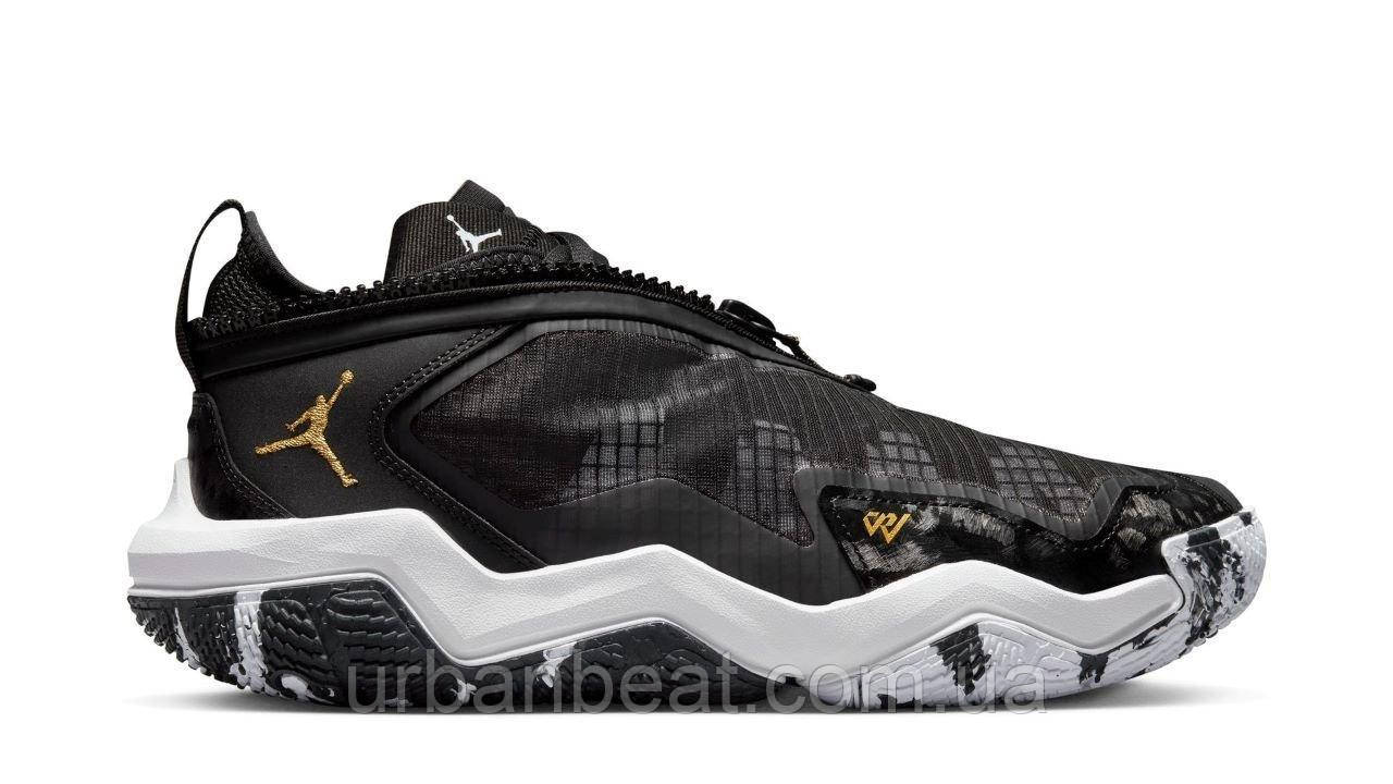 Чоловічі баскетбольні кросівки Jordan Why Not 0.6 Black Metallic Gold White, фото 1