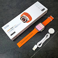 Смарт часы Smart Watch XO M8 Ultra 45 mm украинское меню с функцией звонка Оранжевые