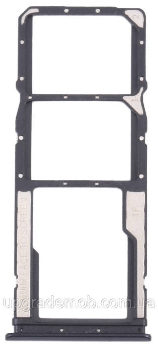 Тримач Sim-карти та карти пам'яті Xiaomi Redmi 9T сірий Carbon Gray на дві Sim-карти