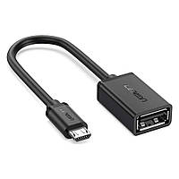 Micro USB OTG кабель-адаптер Ugreen US133 10396 (Черный, 12см)