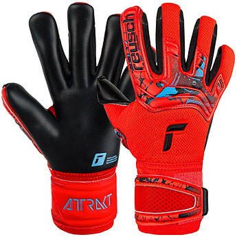 Рукавиці воротарські Reusch Attrakt Duo червоно-чорні 5370025-3333, Червоний, Розмір (EU) — 8.5