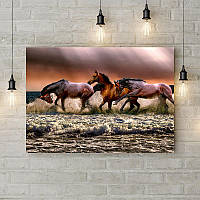 Картина на полотні "Тріо коней"