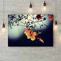 Картина на холсте "Цветущее дерево в вечернем свете"