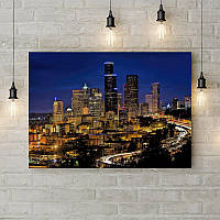 Картина на холсте "Огни ночного города"