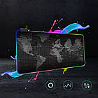 Ігрова поверхня Карта з RGB-підсвіткою 80*30 см. Килимок для мишки великий із підсвіткою, фото 10