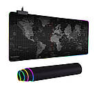 Ігрова поверхня Карта з RGB-підсвіткою 80*30 см. Килимок для мишки великий із підсвіткою, фото 5