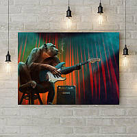 Картина на полотні "Мавпа-гітарист"