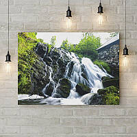 Картина на холсте "Струящийся водопад"