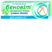 Веновіт (екстраткт п'явки з гінкго-білоба), гель-бальзам для ніг, 75 мл , Флора Фарм