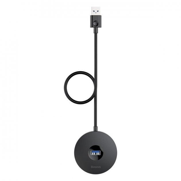 USB-хаб Baseus Round Box HUB Adapter USB 3.0 х 1/ USB 2.0 х 3 1м Black (CAHUB-U01)