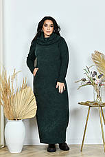 Зелена довга до підлоги сукня ангора, фото 2