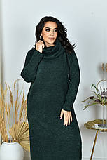 Зелена довга до підлоги сукня ангора, фото 5