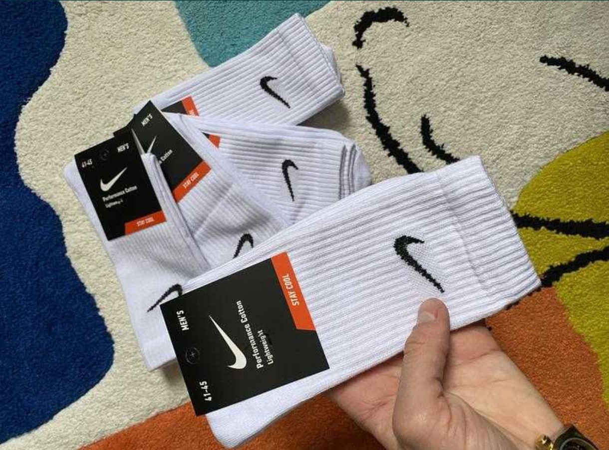 Високі шкарпетки Nike, Adidas (Білі, Чорні)