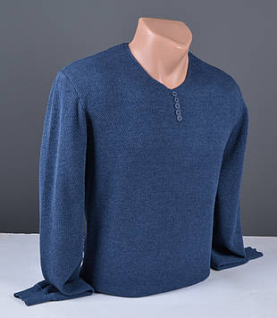 Чоловічий пуловер великого розміру | Чоловічий светр Vip Stendo синій Туреччина 9176 Б