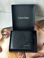 Чоловічий шкіряний гаманець black Calvin Klein