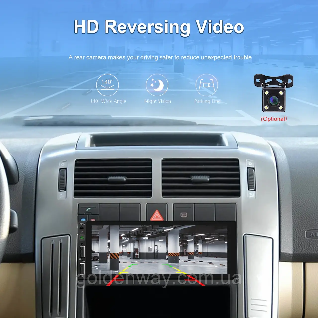 Автомагнитола 1 DIN MP5 Podofo F133 Window CE Apple CarPlay Androidauto Bluetooth экран 7
