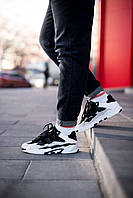 Мужские кроссовки Adidas Niteball Black White (чёрно-белые) классные лучшая модель сезона 0555 тренд