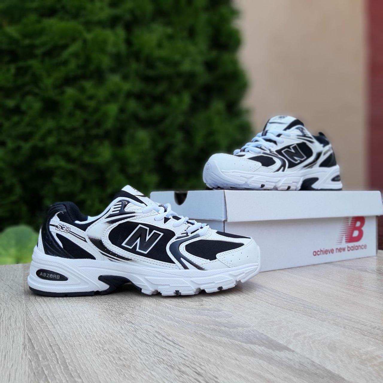 Женские кроссовки New Balance 530 Running (белые с чёрным) спортивные ...