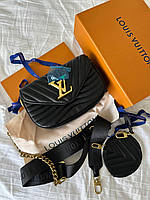 Сумка женская Louis Vuitton LV 1:1(черная) Gi 92050 стильная маленькая изящная сумочка LV cross