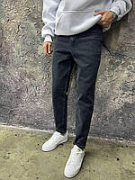 Чоловічі джинси завужені (чорні) ban75:2032#5 молодіжні зручні повсякденні для хлопців тренд