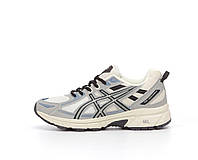 Мужские кроссовки Asics Gel Venture 6 (серые с чёрным) модные кроссы для тренировок и бега К14432 тренд