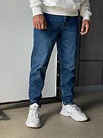 Чоловічі джинси завужені (сині) BANAN75:1941 #8 молодіжні зручні повсякденні для хлопців тренд