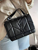 Женская сумка клатч Yves Saint Laurent Puff Mini Total Black (черная) torba0210 сумочка с эмблемой YSL тренд
