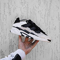 Мужские кроссовки Adidas Niteball Black White (чёрно-белые) демисезонные красивые кроссы на каждый день 1835