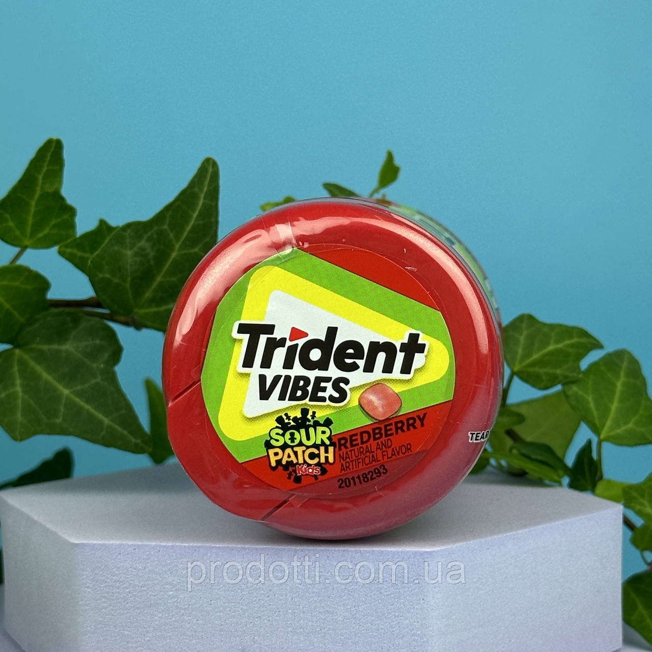 Жвачки Trident Vibes SOUR PATCH Redberry без сахара 40 шт (ID ...