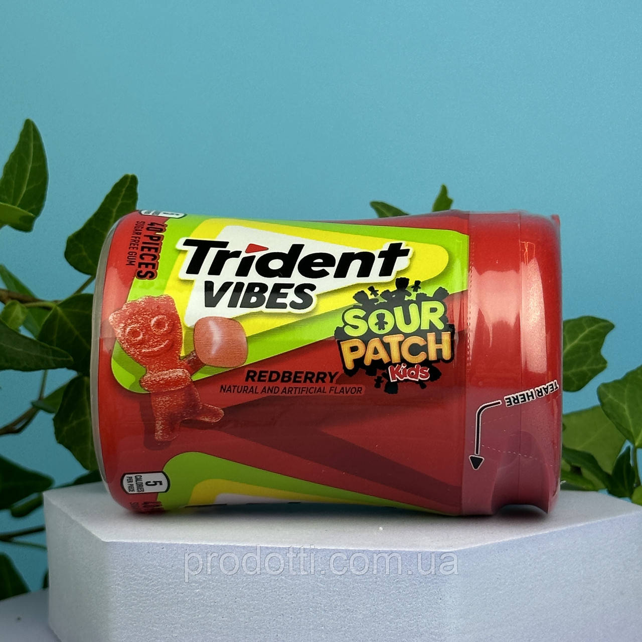 Жвачки Trident Vibes SOUR PATCH Redberry без сахара 40 шт (ID ...