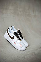 Мужские кроссовки Nike Air Force 1 Low 07 Essenti 2 mocco (белые с коричневым) повседневные осенние кеды 0519v