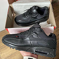 Мужские кроссовки Nike Air Max 90 Surplus Black (чёрные) демисезонные спортивные кроссы монохром J0492v тренд