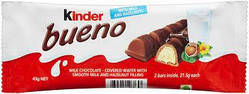 Батончик Kinder Bueno з молочно-горіховою начинкою 43 г