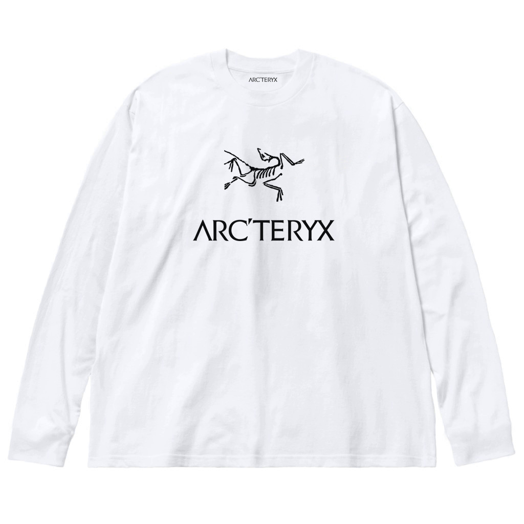 Білий лонгслів Arcteryx Logo унісекс Арктерікс