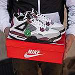 Чоловічі кросівки Nike Air Jordan 4 Retro (білі) високі повсякденні кроси 2429 Найк топ, фото 2
