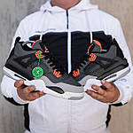 Чоловічі кросівки Nike Air Jordan 4 Retro (сірі) високі повсякденні кроси 2431 Найк топ, фото 3