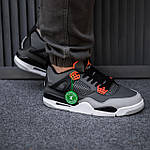 Чоловічі кросівки Nike Air Jordan 4 Retro (сірі) високі повсякденні кроси 2431 Найк топ, фото 6