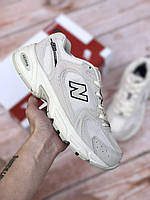 Женские кроссовки New Balance 530 Beige (бежевые) классные удобные повседневные кроссы демисезон 7959 cross