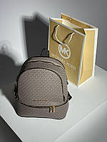 Женский подарочный городской рюкзак Michael Kors Patterned Backpack Grey (серый) KIS12048 рюкзак Мишель Корс