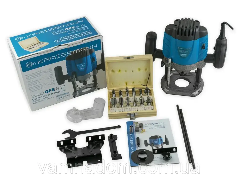 Фрезер KRAISSMANN 2000 OFE 8-12 (Набір фрез 12 шт.), фото 1