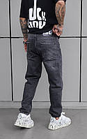 Мужские джинсы прямые (черные) 16392 молодежные удобные повседневные для парней тренд