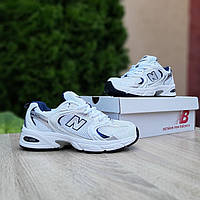 Женские кроссовки New Balance 530 Running (белые с синим) спортивные беговые демисезонные кроссы О20813 тренд