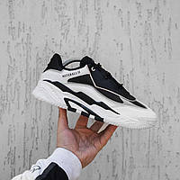 Мужские кроссовки Adidas Niteball (чёрно-белые) стильные красивые качественны спортивные деми кроссы 2412