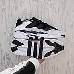 Чоловічі демісезонні кросівки Adidas Niteball (білі з чорним) стильні повсякденні кроси 1835 Адідас топ, фото 3