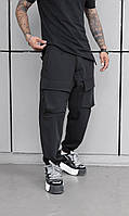 Чоловічі базові штани джогери (чорні) 16398 молодіжні зручні повсякденні для хлопців house