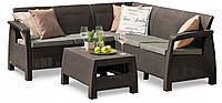 Комплект садових меблів KETER 227815 CORFU RELAX SET Brown